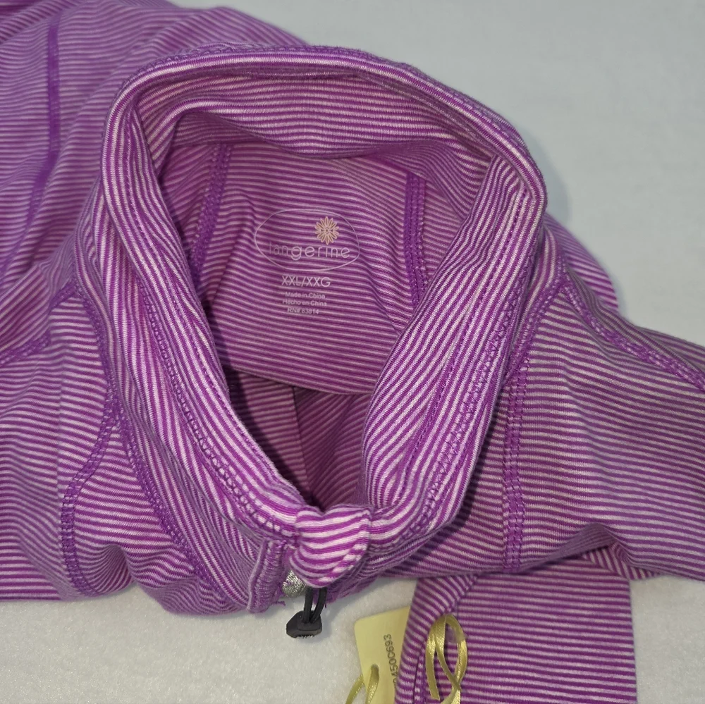 Tangerine Purple Quarter-Zip Active Pullover Size XXL NWT T-3376 - Picture 9 of 10